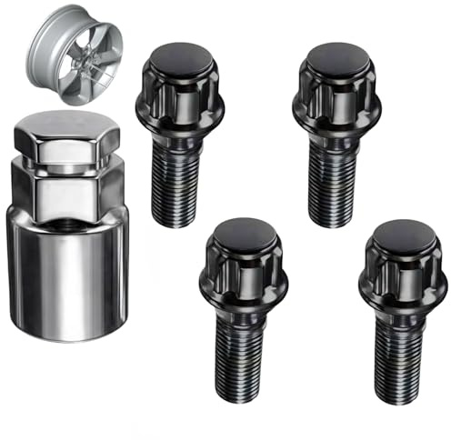 Kit de 4 Boulons Antivol Roue M14×1.5 Acier Haute Résistance - Sécurité Maximale pour Ad/V-W​
