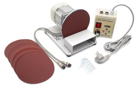 LeTkingok Elektrischer 220V Tellerschleifer mit Steuerung, 550W, 7000U/min, industrielle Schleif-/Poliermaschine
