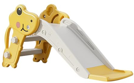 Kinderrutsche, Zusammenklappbare Kleinkindrutsche, Stabile Struktur aus Kunststoff für Zuhause (Yellow)