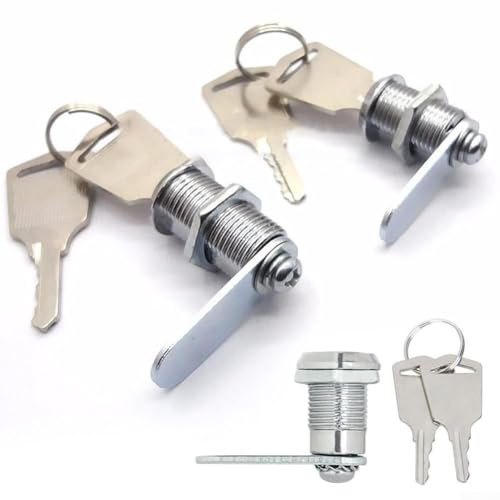Niceminiwall Verrou de tiroir en alliage d'aluminium pour armoire, rangement de classement et boîte aux lettres, sécurité des meubles avec 2 clés, ouverture de 12 mm, serrure à came en alliage de zinc