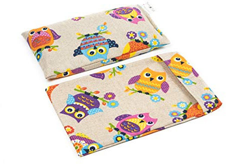 TERMOSAK Bouillotte Sèche avec Soja Vert et Lavande, 23x14 cm Coussin Chauffant Eco Chaud/Froid, avec Graines de Haute Durabilité, Sac Thermique pour Micro-ondes/Congélateur (001, 23x14+Funda)