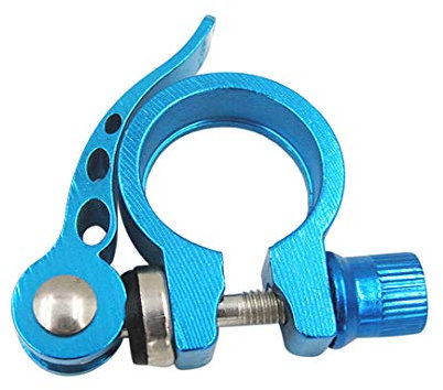 XIZONLIN Schnellspanner Sattelklemme für Fahrrad MTB, Blau, 34.9mm