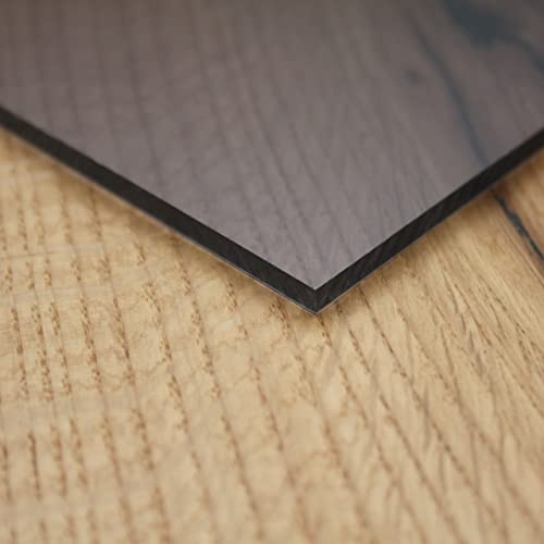 Polycarbonat | Zuschnitt Platte | getönt grau | vers. Größen & Wunschmaß | 4mm | 54% Transmission Blickdurchlässig (transparent) hochglänzend | UV beständig (500 x 500 mm)