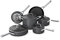 Ninja C39500 Foodi NeverStick Premium harteloxiertes 10-teiliges Kochgeschirr-Set, garantiert nie haftend, langlebig, ofenfest bis 260 °C, schiefergrau