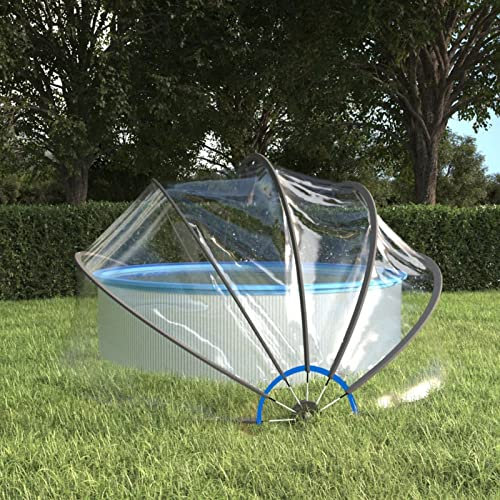 Tidyard pool kupol rund, pooltak, poolskydd, pooltak, 376 x 188 cm transparent
