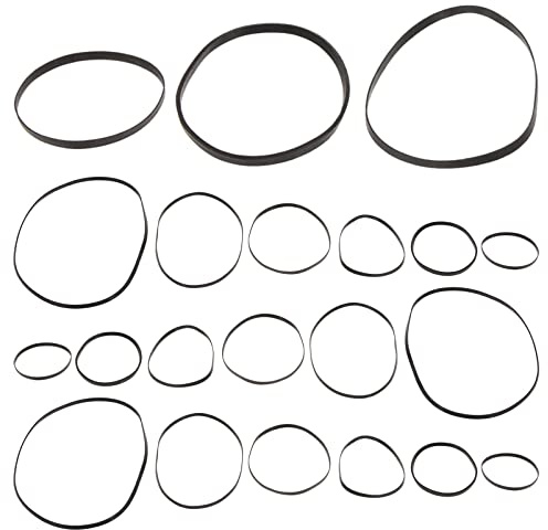 50 Stück Schwarze Gummiriemen 2/3mm für Dvd Kassettenrekorder | Flexibles Gummi, Leiser Lauf für Reparatur und Wartung, Passend für Gemischte Recorder und Radiorecorder