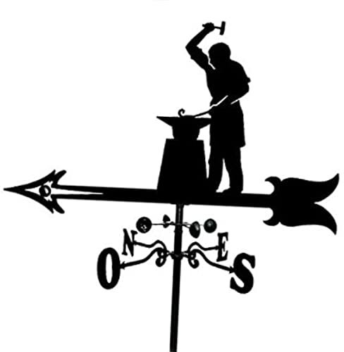 EICOFF Girouette, pêcheur à la girouette, indicateur de Direction du Vent en Fer, girouette en Acier Inoxydable, Outil de Mesure Professionnel, Piquet de Jardin extérieur, Artisanat de décoration d