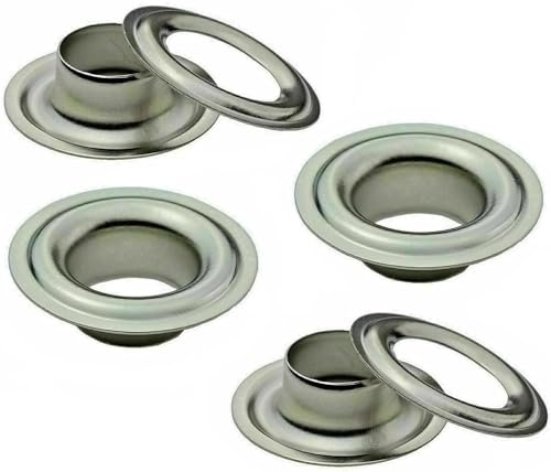 ISTA TOOLS -Große-Auswahl an DIN 7332 Ösen Deutsche Norm -für Planen, Banner, Markisen (Ösen selbstschneidend) inkl. Gegenscheiben (100 Stück-10mm, Edelstahl V2A)