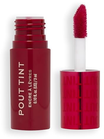 Makeup Revolution, Teinte Lèvres Pout, Teinte Lèvres Légère, Couleur Modulable, Formule Hydratante Fini Gloss à Tache, Rouge Flamboyant, 3ml