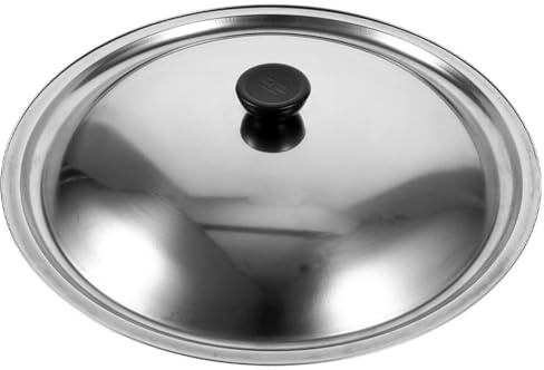 DECHOUS Wok-Deckel Für Töpfe Und Pfannen 32 Cm Edelstahl-Bratpfannendeckel Runder Ersatz-Kochgeschirrdeckel Gewölbter Topfdeckel Mit Griff Für Bratpfannen Bratpfannen Aus Stahl