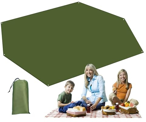 Monozoz Alfombra de Camping, Alfombra de Piso de Camping, Tienda de Lona de Alfombras de Exterior de Camping Impermeable Antimanchas - Alfombra de Piso de Camping para Tienda, Lona para Camping