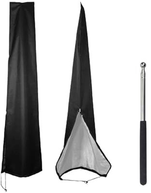 Sonnenschirm Schutzhülle, Wasserdicht Sonnenschirm Hülle Schirmhülle,Ampelschirm Abdeckung Artenschirm,Schirmhaube,Abdeckhauben für Marktschirm/Balkonschirm(183 * 25 * 35cm)