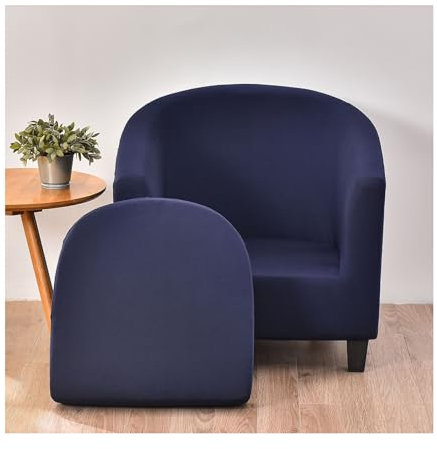 Mswborml N, Stretch Hussen für Clubsessel Cocktailsessel Ohne Armlehne, Abnehmbarer Bezug für Cocktailsessel Clubsessel mit Kissenbezug, Spandex Clubsessel Bezug Cocktailsessel Bezug Waschbar