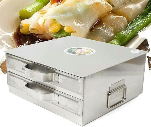 FLTRGO Cocina de Acero Inoxidable, Capa de Comida, Rollo de arroz, vaporera, máquina de cajón, Horno de Leche de arroz, Cocina China, Recetas, Utensilios de Cocina~/