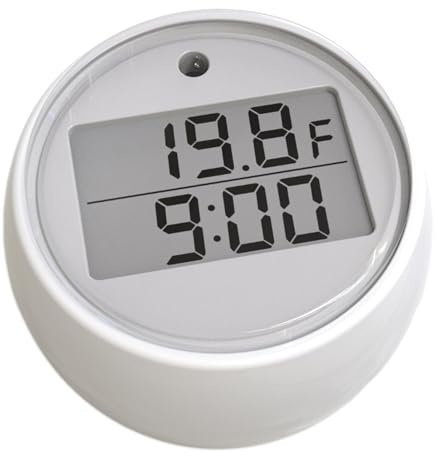 LED Display Ice Bath Thermometer and Timer - Floating Cold Plunge Accessories for Bathtub and Pool (White)
