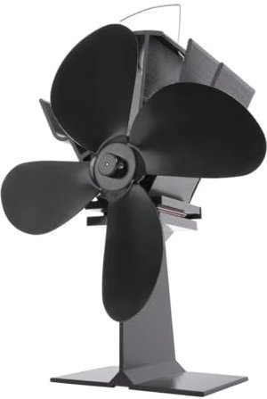 Güde Ofenventilator, Kamin Gebläselüfter OV 4F, stromlos, 4 Flügel, mit Thermometer