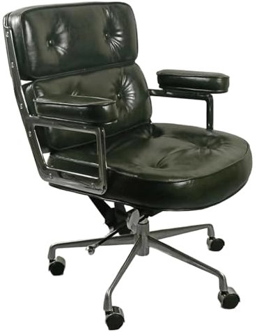 Sessel mit Rollen Höhenverstellbar Ergonomie Relaxsessel mit Schaukelfunktion Rückenlehne Lesesessel mit Füßen Aus Aluminiumlegierung für Schlafzimmer, Wohnzimmer(Green)