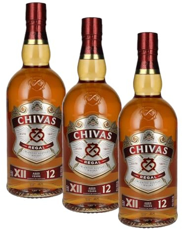 Chivas Regal 12 Years Old - Blended Scotch Whisky aus dem Herzen der Speyside - 1l (3er Pack)