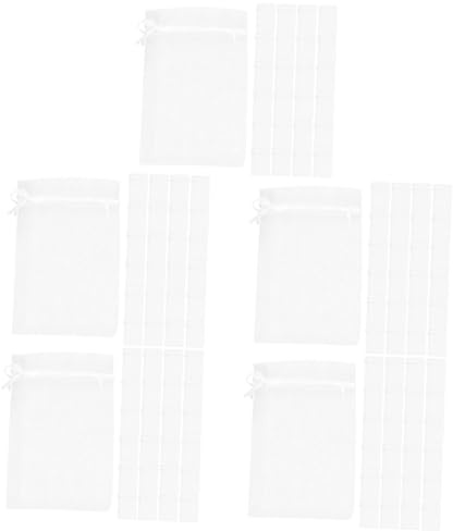 DIYEAH 5 Sätze Organza Kordelzugbeutel Hochzeitsgeschenkbeutel Transparente Organzabeutel Partygeschenkbeutel Einzelhandelsbeutel Versandbeutel Verpackungsbeutel 50 Stück * 5
