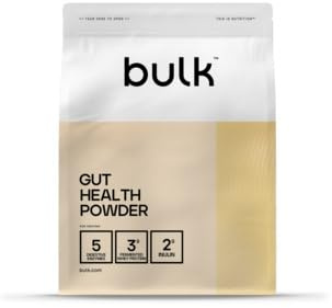Poudre Santé Intestinale Bulk, Saveur Orange, 450 g, 30 Portions, Collagène, Protéine de Petit-Lait Fermentée, Inuline, L-Glutamine, Enzymes Digestifs, LactoSpore, Vitamines A, C, D