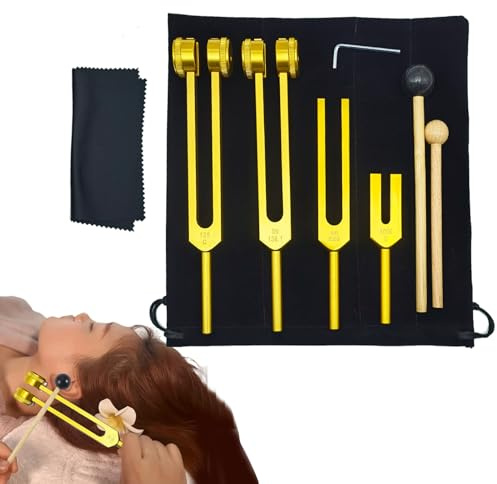 Stimmgabeln, Heilung, 128 Hz Klanginstrumente aus Aluminiumlegierung, 21,6 cm, Mehrzweck-Meditationswerkzeuge für Anfänger, erfahrene Praktiker, Entspannung, Yoga und Wellness
