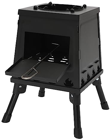 Réchaud de tente portable - Four à bois - Avec 16 aérations - Pour la cuisson et le chauffage - Pour camping, tourisme, pêche sur glace et chasse