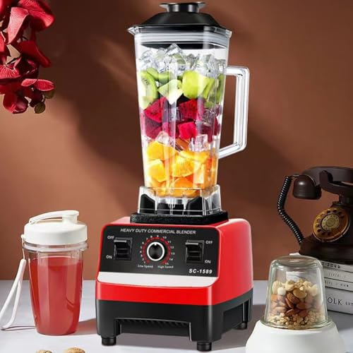BEOSIOR Blender Smoothie Maker, 4500W Professional Blender, 2L Food Jug Blender with 6 Professional Blades and Pusher, 15 Speeds, Food Processor for Juice, Ice, Nuts