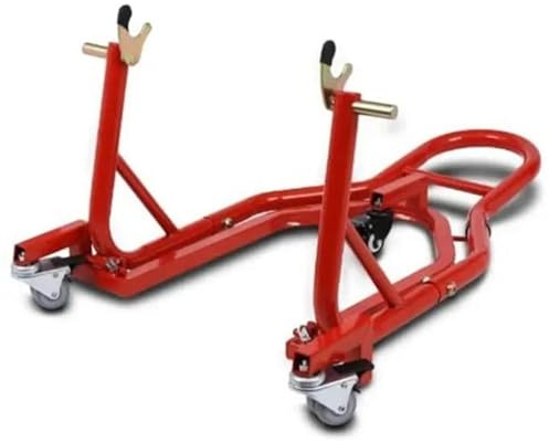 ZCPOPKNHNZ Gran Fila Portátil De Motocicletas Locomotoras Pesadas Con Bastidor De Elevación Móvil Bastidor Fijo Bastidor Estacionamiento Bastidor Manipulación(ROJO)
