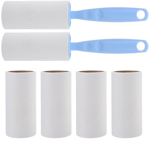 HEMOTON 8 Pièces Lot de 8 Rouleaux Adhésifs Bleus Réutilisables pour Poils D’Animaux, Rouleau Anti-Peluches Portable à Forte Adhérence, pour Vêtements, Canapés, Tapis, Nettoyage