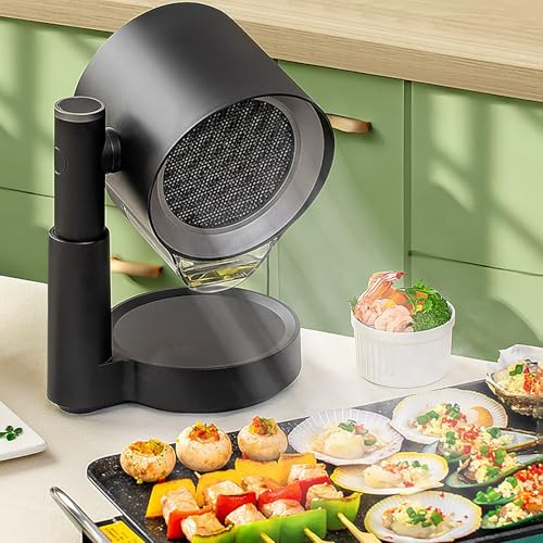 Cappa Aspirante Portatile – Mini Cappa da Tavolo con Filtro in Alluminio Lavabile, Aspirazione & Altezza Regolabili a 3 Velocità, Inclinazione 30°–120°, Aspiratore da Cucina per Uso Interno