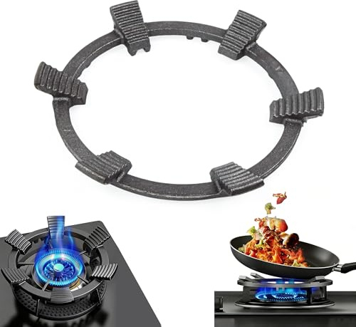 jinminamz Wok Stützring Aus Gusseisen, Topfträger für Gaskochfelder, Rutschfest Cast Iron Wok Support Ring, Universell Gasherd Zubehör für Küchen Topf Gasherde und Kochfelder (Durchmesser 24,6 cm)