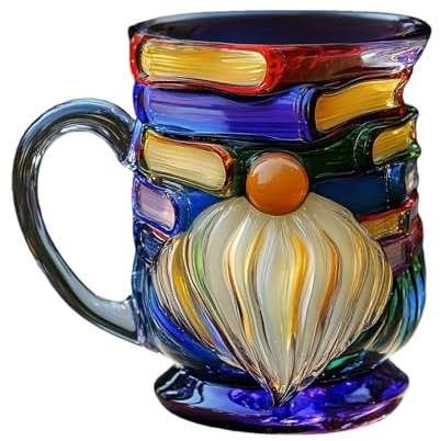 da libro con 3D - da caffè in ceramica dipinta a mano creativa, divertente da bere | Stoviglie da cucina decorative, design giocoso di per gli amanti 'ufficio, della