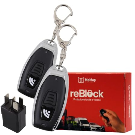 MoMap ReBlock Immobilizzatore Relè Wireless Veicoli Universale (Y80_NS) | Blocco Avviamento Motore Invisibile - Super Sicuro & Affidabile - Anti-Jamming | 2 Telecomandi Inclusi