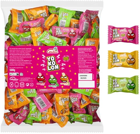 Caramelos Cerdán - Yokolón sabores sandía, kiwi/cactus y tropical - 500 g