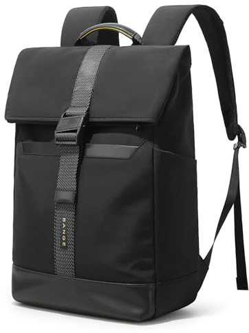 BG FUTURE AESTHETICS Roll Top Laptop-Rucksack, Schwarz, 15,6 Zoll | Wasserabweisend, Leicht, Für Arbeit, Business, Uni und Reisen