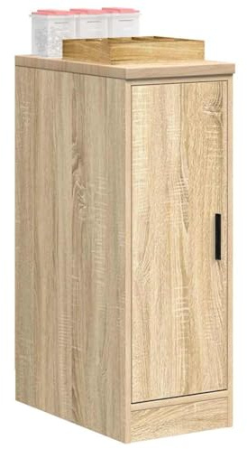 Armoire de rangement de garage en chêne Sonoma avec plan de travail en bois de pin massif 30 x 51 x 85 cm, 2 compartiments de rangement, robuste pour atelier, entrepôt, bureau, rangement des outils en