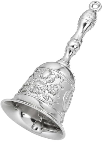 ZHYUAN Kleine Handglocke,Campana De Mano,Campanilla De Metal Retro,Campana de Llamada,Campanillas de Metall,Papá noel campana de mano,Campana Papa Noel para La Escuela,para escuelas,cenas de recepción