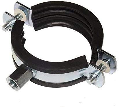 5 Stück Schraubrohrschellen Rohrschelle Stahl verzinkt (74-80 mm / 2 1/2)