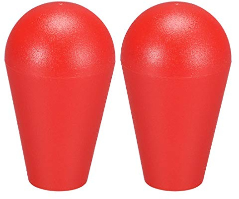 uxcell Ellipse Oval Joystick Head Rocker Ball Top Handle Arcade Game DIY Parts Replacement Red 2Pcs