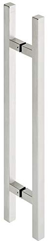 Gedotec Design Stoßgriff Schiebetür Glas-Türgriff Zimmertür Türbeschlag Edelstahl matt | Stangengriff Länge 600 mm | Haltegriff für Glastüren & Holztüren | 1 Stangen-Griffpaar mit Befestigungsmaterial