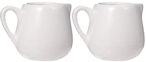 HEMOTON 2 Stück Milchkännchen Sauciere Keramik Milchkrug mit Griff, Kleiner Kaffee Milk Pitcher 70Ml