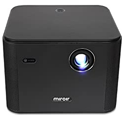 Miroir Ultra Pro 1200S DLP Proyector de transmisión inteligente, 1000 lúmenes LED, visualización de calidad de cine DLP, 2 altavoces de 10 vatios