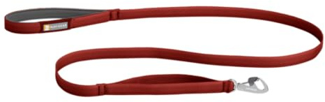 RUFFWEAR Front-Leine, leicht, 1,5 m, Starke Leine mit gepolstertem Griff und sicherem drehbarem Crux-Clip, kompaktes, flaches Tubelok-Gurtband, Red Clay (Einheitsgröße, für alle Rassen)
