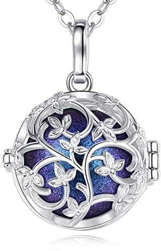 EUDORA Harmony Ball Llamador de Angeles Embarazada, Arbol de la Vida Joyería Mujer, Regalos Originales para Madre Abuela, Primer Embarazo, 76,2cm + 114,3cm