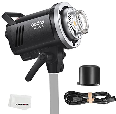 Godox MS300V 300W 2.4G Built-in Wireless Receiver Lightweight, Compact and Durable Studio Flash Bowens Mount and LED Modeling Lamp with Standard Reflective 220V