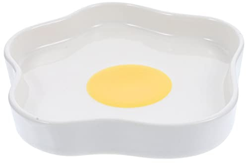 Alipis Assiettes En Céramique Forme D'Oeuf Plat Plats Mignons Porcelaine Petit Déjeuner Salade Pâtes Collation Apéritif Plateau De Service Plateau Pour Enfants Décor De Pâques