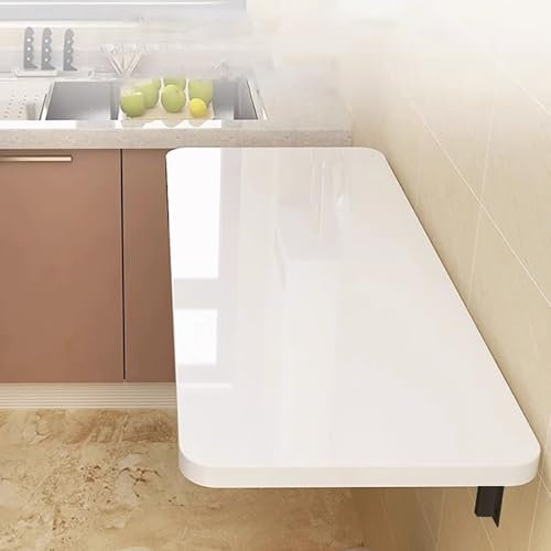 Tavolo A Scomparsa Tavolo Da Cucina Pieghevole Fissabile A Muro Piccola Scrivania Galleggiante Salvaspazio Per Uso Domestico Scrivania Per Giardino, Cortile, Tavolino Da Esterno ( Size : 40*100cm )