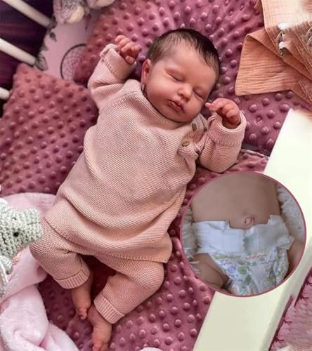 Anano Reborn Realistische 50,8 cm Silikonpuppe - Waschbare, lebensechte Mädchen, Neugeborene Babypuppe für Kinder ab 3 Jahren