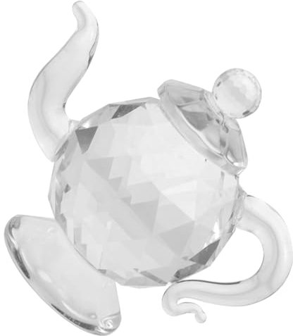 Alipis Mini Teekannen Figurine Niedliche Teekannen Dekoration Für Zuhause Tischdeko Und Geschenkideen Für Crystal Teapot Ornament Für Landhausstil Und Neue Jahr Feierlichkeiten