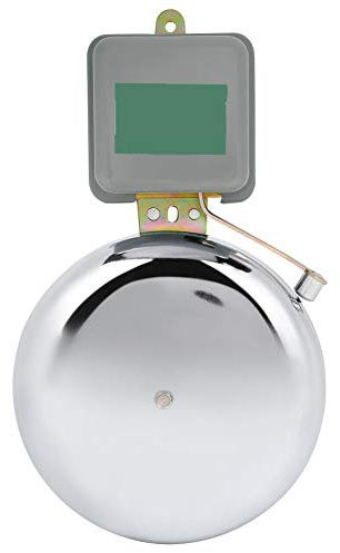 Campanello Elettrico da 150 Mm Campane Antiscintilla Tipo a Battito Esterno Campane Scolastiche in Acciaio Inossidabile Campanello di Allarme di Emergenza Bianco AC220V Per Officina Industriale Scolas